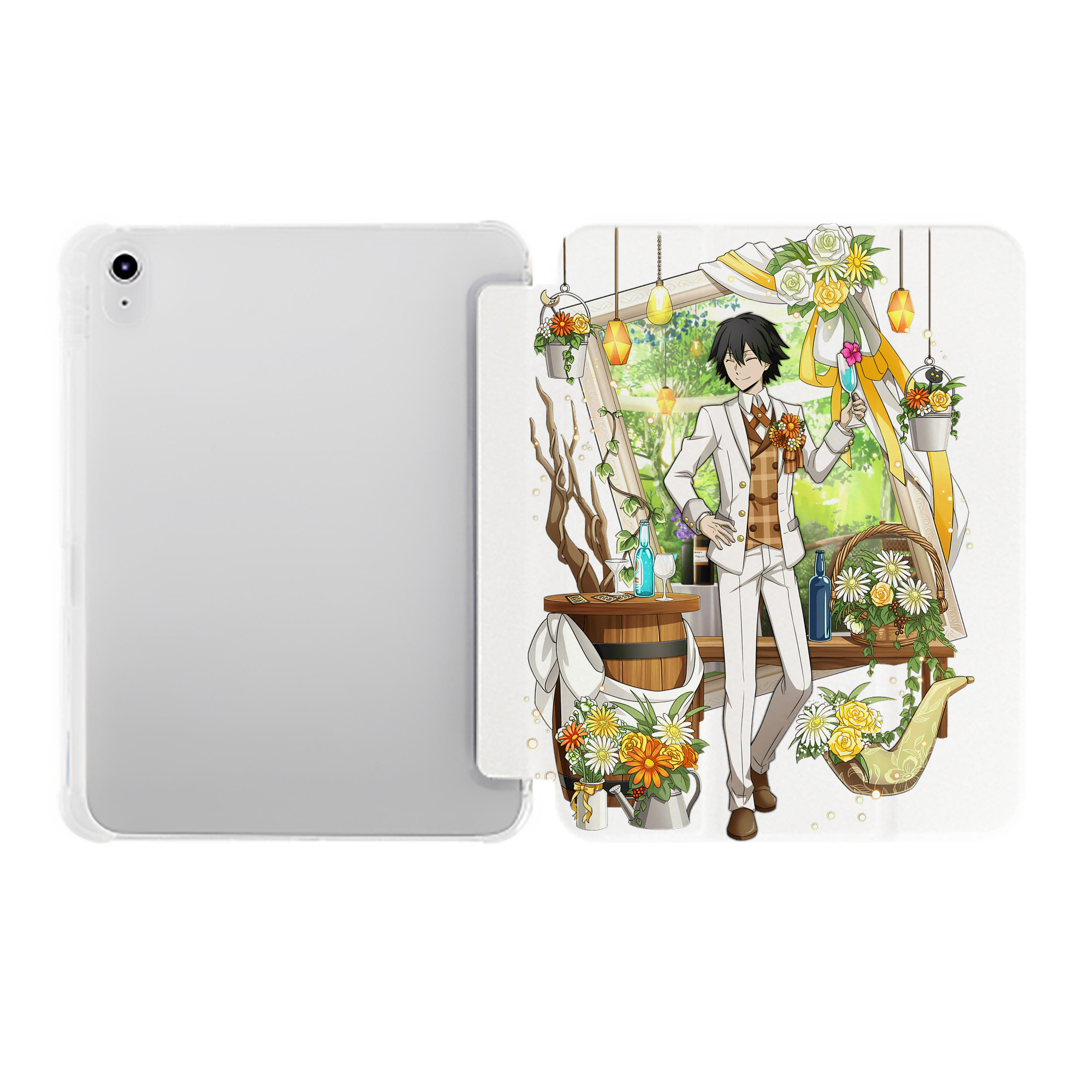 （画像用） 文豪ストレイドッグス Bungo Stray Dogs IPad ケース ペン収納付き 三つ折りスタンド PUレザー×シリコン 対応機種9.5/10.5/10.9インチ